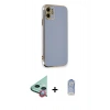 MARSİLYAN™- iPhone 11 Kılıf Yankı Serisi - Siyah Joko Magic 5D Cam + Raze Metal Kamera Lens - KI