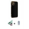 MARSİLYAN™- iPhone 11 Kılıf Yankı Serisi - Siyah Joko Magic 5D Cam + Raze Metal Kamera Lens - KI