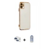 MARSİLYAN™- iPhone 11 Kılıf Yankı Serisi - Siyah Joko Magic 5D Cam + Pers Alüminyum Kamera Lens - LT
