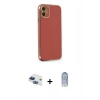 MARSİLYAN™- iPhone 11 Kılıf Yankı Serisi - Siyah Joko Magic 5D Cam + Pers Alüminyum Kamera Lens - LT