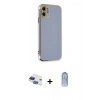 MARSİLYAN™- iPhone 11 Kılıf Yankı Serisi - Siyah Joko Magic 5D Cam + Pers Alüminyum Kamera Lens - LT