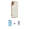 MARSİLYAN™- iPhone 11 Kılıf Yankı Serisi - Siyah Joko Magic 5D Cam + Neon Fosforlu Kamera Lens - MI