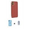 MARSİLYAN™- iPhone 11 Kılıf Yankı Serisi - Siyah Joko Magic 5D Cam + Neon Fosforlu Kamera Lens - MI