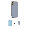 MARSİLYAN™- iPhone 11 Kılıf Yankı Serisi - Siyah Joko Magic 5D Cam + Neon Fosforlu Kamera Lens - MI