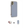MARSİLYAN™- iPhone 11 Kılıf Yankı Serisi - Siyah Joko Magic 5D Cam + Pers Alüminyum Kamera Lens - KI
