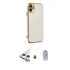 MARSİLYAN™- iPhone 11 Kılıf Yankı Serisi - Siyah Joko Magic 5D Cam + Raze Metal Kamera Lens - GS