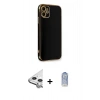 MARSİLYAN™- iPhone 11 Kılıf Yankı Serisi - Siyah Joko Magic 5D Cam + Raze Metal Kamera Lens - GS