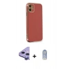 MARSİLYAN™- iPhone 11 Kılıf Yankı Serisi - Siyah Joko Magic 5D Cam + Raze Metal Kamera Lens - MR
