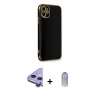 MARSİLYAN™- iPhone 11 Kılıf Yankı Serisi - Siyah Joko Magic 5D Cam + Raze Metal Kamera Lens - MR