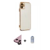 MARSİLYAN™- iPhone 11 Kılıf Yankı Serisi - Siyah Joko Magic 5D Cam + Raze Metal Kamera Lens - SH