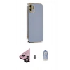 MARSİLYAN™- iPhone 11 Kılıf Yankı Serisi - Siyah Joko Magic 5D Cam + Raze Metal Kamera Lens - SH