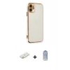 MARSİLYAN™- iPhone 11 Kılıf Yankı Serisi - Siyah Joko Magic 5D Cam + Renkli Kamera Lens Koruma Cam - TU