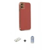 MARSİLYAN™- iPhone 11 Kılıf Yankı Serisi - Siyah Joko Magic 5D Cam + Renkli Kamera Lens Koruma Cam - TU