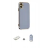 MARSİLYAN™- iPhone 11 Kılıf Yankı Serisi - Siyah Joko Magic 5D Cam + Renkli Kamera Lens Koruma Cam - TU