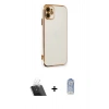 MARSİLYAN™- iPhone 11 Kılıf Yankı Serisi - Siyah Joko Magic 5D Cam + Kamera Lens Koruma Cam - SF
