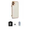 MARSİLYAN™- iPhone 11 Kılıf Yankı Serisi - Siyah Joko Magic 5D Cam + PVD Metal Kamera Lens - TU