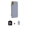 MARSİLYAN™- iPhone 11 Kılıf Yankı Serisi - Siyah Joko Magic 5D Cam + PVD Metal Kamera Lens - TU