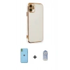 MARSİLYAN™- iPhone 11 Kılıf Yankı Serisi - Siyah Joko Magic 5D Cam + Neon Fosforlu Kamera Lens - YL