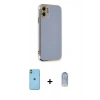 MARSİLYAN™- iPhone 11 Kılıf Yankı Serisi - Siyah Joko Magic 5D Cam + Neon Fosforlu Kamera Lens - YL