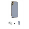 MARSİLYAN™- iPhone 11 Kılıf Yankı Serisi - Siyah Joko Magic 5D Cam + Yeşil Pers Alüminyum Kamera Lens