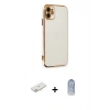 MARSİLYAN™- iPhone 11 Kılıf Yankı Serisi - Siyah Joko Magic 5D Cam + Renkli Kamera Lens Koruma Cam - YL