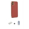 MARSİLYAN™- iPhone 11 Kılıf Yankı Serisi - Siyah Joko Magic 5D Cam + Renkli Kamera Lens Koruma Cam - YL