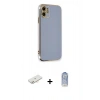 MARSİLYAN™- iPhone 11 Kılıf Yankı Serisi - Siyah Joko Magic 5D Cam + Renkli Kamera Lens Koruma Cam - YL