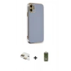 MARSİLYAN™- iPhone 11 Kılıf Yankı Serisi - Siyah Joko Magic 5D Hayalet Cam + Pers Alüminyum Kamera Lens - GD