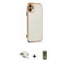 MARSİLYAN™- iPhone 11 Kılıf Yankı Serisi - Siyah Joko Magic 5D Hayalet Cam + Pers Alüminyum Kamera Lens - GD