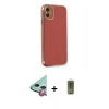 MARSİLYAN™- iPhone 11 Kılıf Yankı Serisi - Siyah Joko Magic 5D Hayalet Cam + Raze Metal Kamera Lens - KI