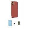 MARSİLYAN™- iPhone 11 Kılıf Yankı Serisi - Siyah Joko Magic 5D Hayalet Cam + Neon Fosforlu Kamera Lens - MI