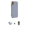 MARSİLYAN™- iPhone 11 Kılıf Yankı Serisi - Siyah Joko Magic 5D Hayalet Cam + Pers Alüminyum Kamera Lens - GI