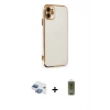 MARSİLYAN™- iPhone 11 Kılıf Yankı Serisi - Siyah Joko Magic 5D Hayalet Cam + Pers Alüminyum Kamera Lens - GI