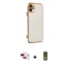 MARSİLYAN™- iPhone 11 Kılıf Yankı Serisi - Siyah Joko Magic 5D Hayalet Cam + Pers Alüminyum Kamera Lens - KI