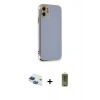 MARSİLYAN™- iPhone 11 Kılıf Yankı Serisi - Siyah Joko Magic 5D Hayalet Cam + Pers Alüminyum Kamera Lens - LT