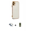 MARSİLYAN™- iPhone 11 Kılıf Yankı Serisi - Siyah Joko Magic 5D Hayalet Cam + Pers Alüminyum Kamera Lens - LT