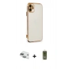 MARSİLYAN™- iPhone 11 Kılıf Yankı Serisi - Siyah Joko Magic 5D Hayalet Cam + Pers Alüminyum Kamera Lens - YL
