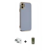 MARSİLYAN™- iPhone 11 Kılıf Yankı Serisi - Siyah Joko Magic 5D Hayalet Cam + Pers Alüminyum Kamera Lens - YL