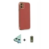 MARSİLYAN™- iPhone 11 Kılıf Yankı Serisi - Siyah Joko Magic 5D Hayalet Cam + Raze Metal Kamera Lens - MI