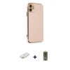 MARSİLYAN™- iPhone 11 Kılıf Yankı Serisi - Siyah Joko Magic 5D Hayalet Cam + Renkli Kamera Lens Koruma Cam - TU