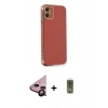 MARSİLYAN™- iPhone 11 Kılıf Yankı Serisi - Siyah Joko Magic 5D Hayalet Cam + Raze Metal Kamera Lens - SH