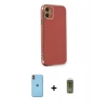 MARSİLYAN™- iPhone 11 Kılıf Yankı Serisi - Siyah Joko Magic 5D Hayalet Cam + Neon Fosforlu Kamera Lens - TU