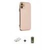 MARSİLYAN™- iPhone 11 Kılıf Yankı Serisi - Siyah Joko Magic 5D Hayalet Cam + Renkli Kamera Lens Koruma Cam - YL