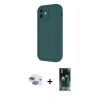 MARSİLYAN™- iPhone 11 Kılıf Yankı Yansıma Özel Seri - Şeffaf 360 Full Body Arka Koruyucu + Pers Alüminyum Kamera Lens - GI