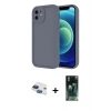 MARSİLYAN™- iPhone 11 Kılıf Yankı Yansıma Özel Seri - Şeffaf 360 Full Body Arka Koruyucu + Pers Alüminyum Kamera Lens - LT
