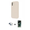 MARSİLYAN™- iPhone 11 Kılıf Yankı Yansıma Özel Seri - Şeffaf 360 Full Body Arka Koruyucu + Pers Alüminyum Kamera Lens - LT