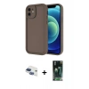 MARSİLYAN™- iPhone 11 Kılıf Yankı Yansıma Özel Seri - Şeffaf 360 Full Body Arka Koruyucu + Pers Alüminyum Kamera Lens - LT