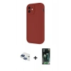 MARSİLYAN™- iPhone 11 Kılıf Yankı Yansıma Özel Seri - Şeffaf 360 Full Body Arka Koruyucu + Pers Alüminyum Kamera Lens - LT