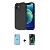 MARSİLYAN™- iPhone 11 Kılıf Yankı Yansıma Özel Seri - Şeffaf 360 Full Body Arka Koruyucu + Neon Fosforlu Kamera Lens - MI
