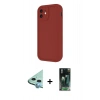 MARSİLYAN™- iPhone 11 Kılıf Yankı Yansıma Özel Seri - Şeffaf 360 Full Body Arka Koruyucu + Raze Metal Kamera Lens - MI